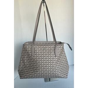 Kate Spade New York Large Spade Link Cream Beige Tote Hand and Shoulder Bag